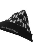 Vilnonė kepurė Karl Lagerfeld juoda