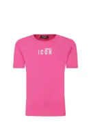 Marškinėliai F-ICON MAGLIETTA | Regular Fit Dsquared2 rožinė