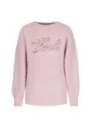 Megztinis | Regular Fit Karl Lagerfeld Kids rožinė