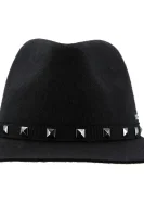 wełniany skrybėlė Armani Exchange juoda