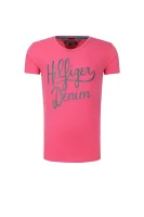 tėjiniai marškinėliai ame Tommy Hilfiger rožinė