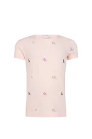 Marškinėliai | Slim Fit CALVIN KLEIN JEANS rožinė