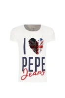 Marškinėliai MACA | Regular Fit Pepe Jeans London balta