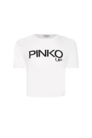 Marškinėliai JERSEY | Cropped Fit Pinko UP balta