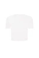 Marškinėliai JERSEY | Cropped Fit Pinko UP balta