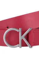 skórzany diržas ck logo Calvin Klein raudona