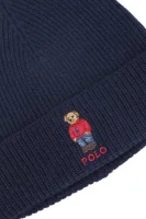 kepurė polo marškinėliaibear | su vilnos priemaiša POLO RALPH LAUREN tamsiai mėlyna