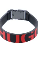 skórzana apyrankė e-logoband HUGO juoda