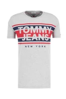 tėjiniai marškinėliai cut out stripe | regular fit Tommy Jeans pilka