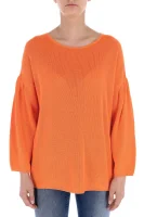 megztinis westona | loose fit | su šilko priemaiša BOSS ORANGE oranžinė