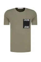 tėjiniai marškinėliai pocket | slim fit CALVIN KLEIN JEANS žalia