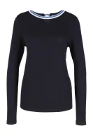 džemperis idanna | regular fit | su šilko priemaiša BOSS ORANGE juoda