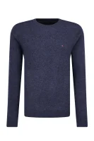 wełniany megztinis lambswool cneck | regular fit Tommy Hilfiger tamsiai mėlyna