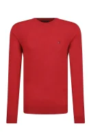 wełniany megztinis lambswool cneck | regular fit Tommy Hilfiger raudona