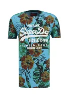 tėjiniai marškinėliai premium goods hibiscuc | regular fit Superdry mėlyna