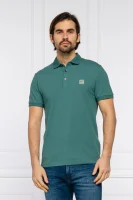polo marškinėliai Passenger | Slim Fit | pique BOSS ORANGE žalia