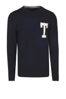 megztinis logo cneck | regular fit Tommy Hilfiger tamsiai mėlyna