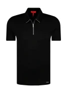 polo marškinėliai dasili | slim fit | mercerised HUGO juoda