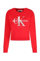 džemperis silver monogram | boyfriend fit CALVIN KLEIN JEANS raudona