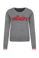 kaszmirowy megztinis loulou c | loose fit Zadig&Voltaire pilka