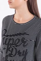 džemperis amelia lurex graphic top marškinėliai | slim fit Superdry juoda
