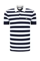 polo marškinėliai | regular fit | su lino priemaiša Lacoste mėlyna