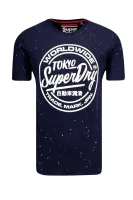 tėjiniai marškinėliai worldwide tickettype splat tee | regular fit Superdry tamsiai mėlyna