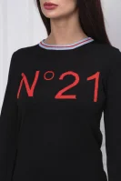vilnonis megztinis | regular fit N21 juoda