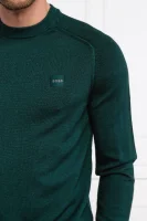 Vilnonis megztinis ANSERLOT | Regular Fit BOSS ORANGE 	tamsiai žalia	