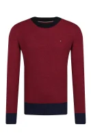 wełniany megztinis color tipped | regular fit Tommy Hilfiger bordinė