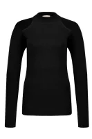 wełniany megztinis elev | slim fit Michael Kors juoda