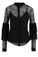 koronkowa džemperis + top marškinėliai esmeralda | regular fit GUESS juoda