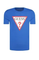 tėjiniai marškinėliai original logo core | slim fit GUESS mėlyna