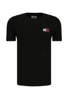 Marškinėliai TJM Tommy badge | Regular Fit Tommy Jeans juoda