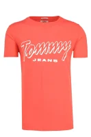 tėjiniai marškinėliai tjm summer script | regular fit Tommy Jeans koralų