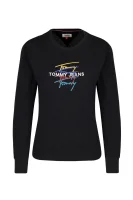 džemperis tjw multi logo | regular fit Tommy Jeans juoda