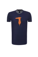 tėjiniai marškinėliai Trussardi Sport tamsiai mėlyna