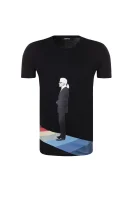 tėjiniai marškinėliai | slim fit Lagerfeld juoda