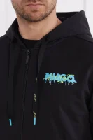 Džemperis Logo Jacket Hood | Classic fit Hugo Bodywear juoda