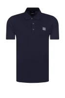 polo marškinėliai passenger | slim fit | pique BOSS ORANGE tamsiai mėlyna