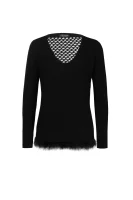 megztinis + top marškinėliai TWINSET juoda