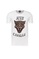 tėjiniai marškinėliai Just Cavalli kreminė