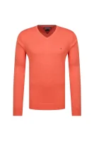 megztinis | regular fit | su šilko priemaiša Tommy Hilfiger oranžinė