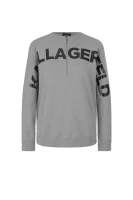 džemperis cropped logo | loose fit Karl Lagerfeld pilka