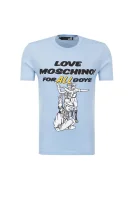 tėjiniai marškinėliai Love Moschino žydra