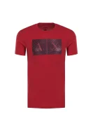 tėjiniai marškinėliai Armani Exchange raudona