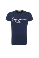 tėjiniai marškinėliai original stretch Pepe Jeans London tamsiai mėlyna