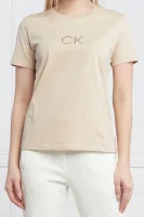 Marškinėliai SHINE | Regular Fit Calvin Klein smėlio