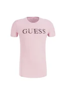 tėjiniai marškinėliai glitch GUESS rožinė