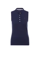polo marškinėliai new chiara | slim fit | pique Tommy Hilfiger tamsiai mėlyna